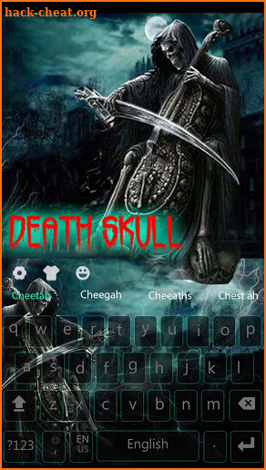 Dark Flame Devil skull gun Theme Keyboard screenshot