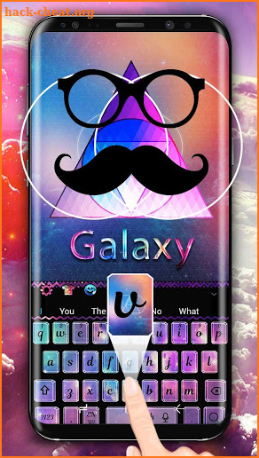 Dark Galaxy Keyboard Theme screenshot