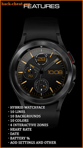 DARK Mode Hybrid watchface screenshot