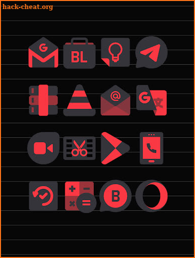 Dark Red - Icon Pack screenshot