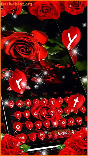 Dark Red Rose Keyboard Theme screenshot