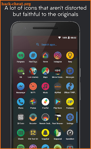 Darkful Icon Pack - Theme for Apex/Nova Launcher screenshot