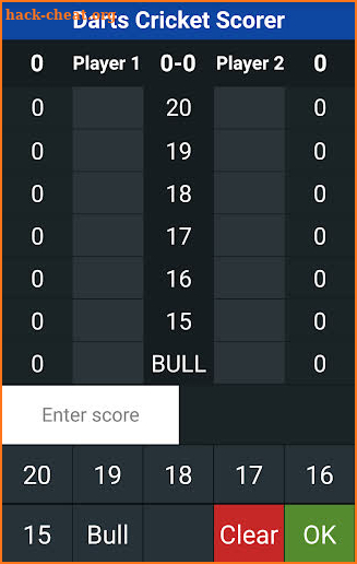 Darts Cricket Scorer screenshot