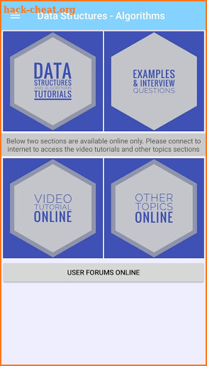 Data Structures and Algorithms offline Tutorial screenshot