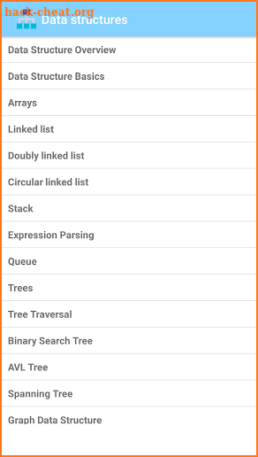 Data Structures and Algorithms offline Tutorial screenshot