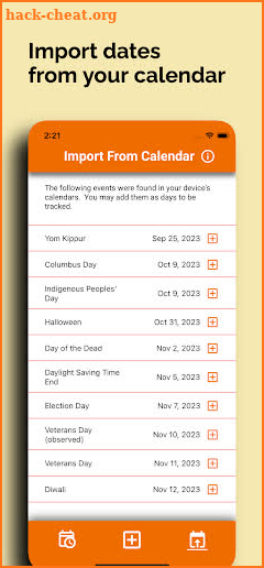 DateTracker screenshot