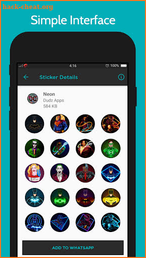 DC Stickers WAStickerApps screenshot