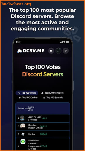 DCSV.ME - Discord Servers List screenshot