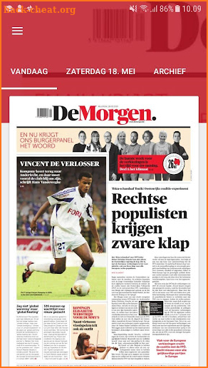 De Morgen Print Editie screenshot