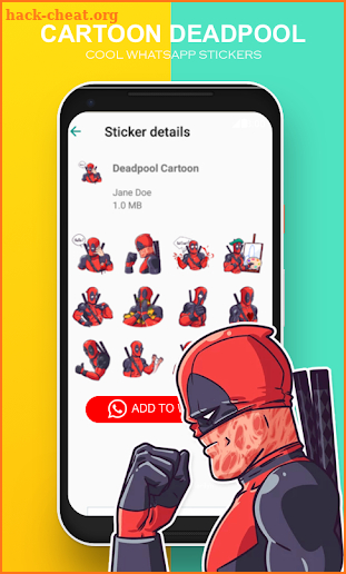 Deadpool WAstickerapps - chat stickers screenshot