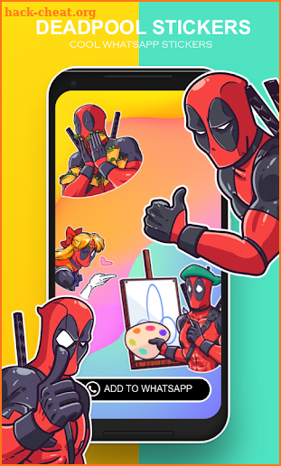 Deadpool WAstickerapps - chat stickers screenshot