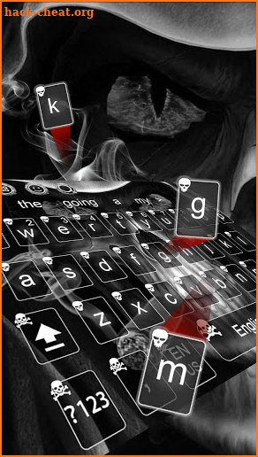 Death Black Skull Keyboard screenshot