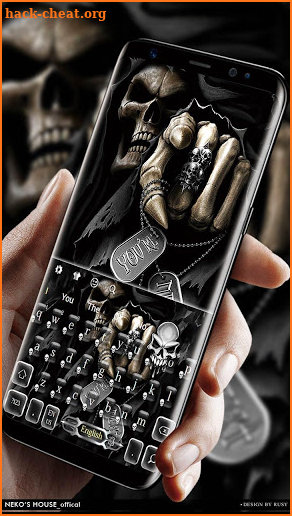 Death Devil Finger Skull Keyboard Theme screenshot