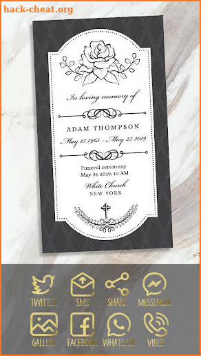 Death Invitation Card Maker screenshot