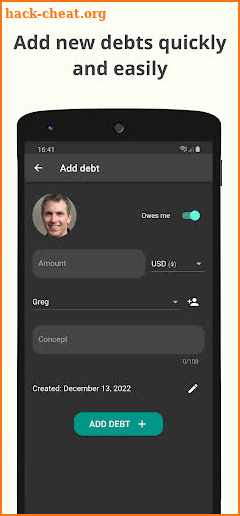 Debt Tracker / Payment Tracker screenshot