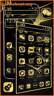 Decent Black Golden Theme screenshot