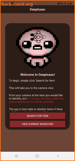 DeepIsaac - The Binding of Isaac Item identifier screenshot