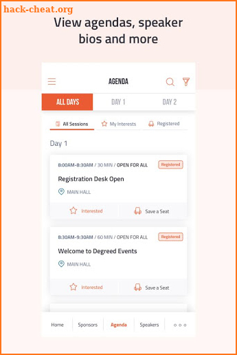 Degreed Events screenshot