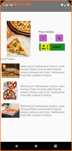 Delicious pizza everyday screenshot