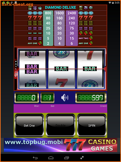 Deluxe Double Diamond Slots Machine screenshot