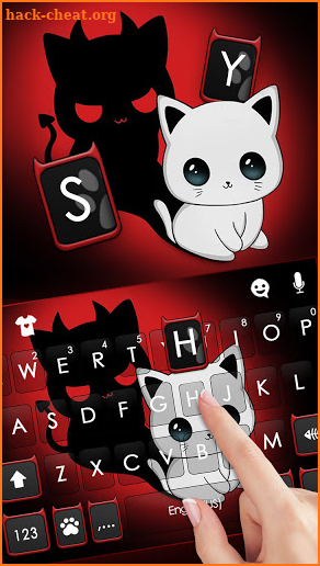 Demon Kitten Keyboard Background screenshot