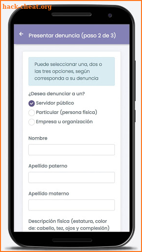 Denuncia EDOMEX screenshot