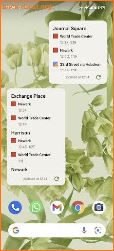 Departures Widget for PATH screenshot