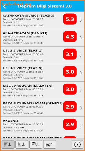 Deprem Bilgi Sistemi 3.0 screenshot