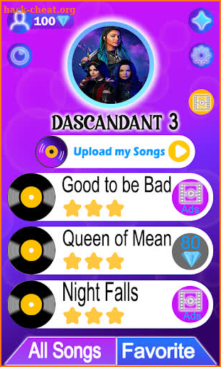 Descendants 3 Piano Tiles screenshot