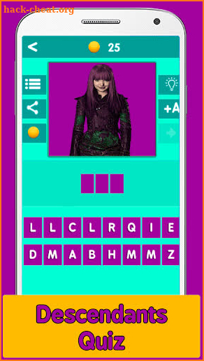 Descendants quiz game screenshot