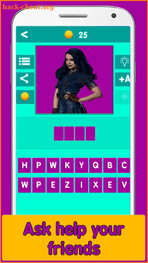 Descendants quiz game screenshot