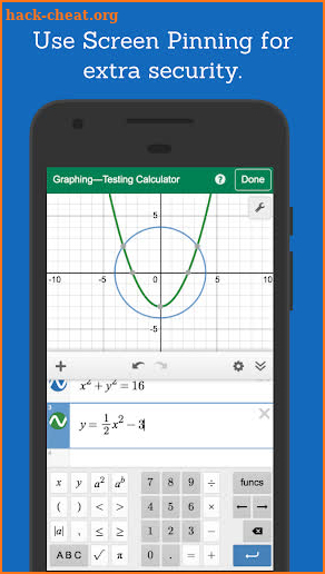 Desmos Test Mode screenshot