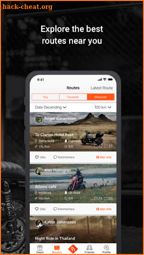 Detecht - Motorcycle App and GPS Navigation screenshot