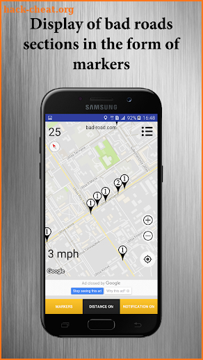 Detector of the bad roads screenshot