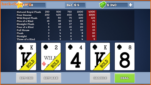 Deuces Wild - Video Poker screenshot