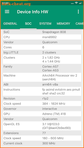 Device Info HW screenshot