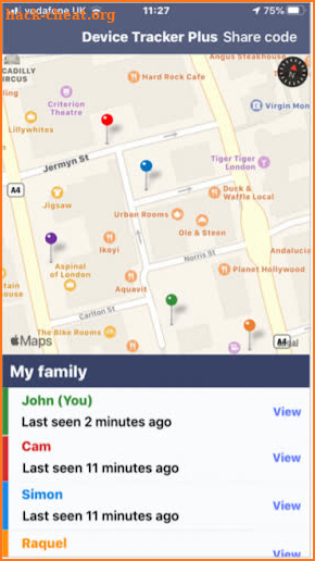 Device Tracker Plus screenshot