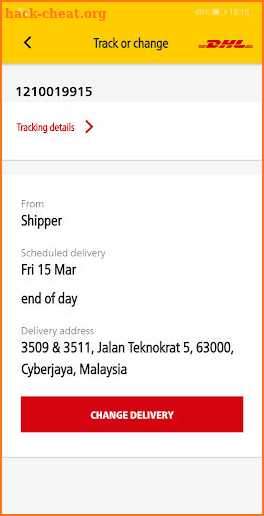 DHL Express Mobile screenshot