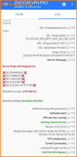 DHOOM VPN PRO screenshot