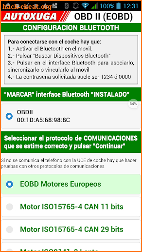 Diagnosis BMW Autoxuga y datos técnicos UCEs screenshot