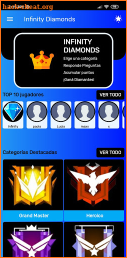 Diamantes Gratis Infinity screenshot