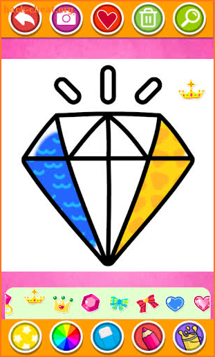 Diamond Coloring and Drawing for kids 2 screenshot