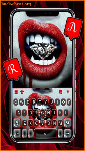 Diamond Lips Keyboard Background screenshot