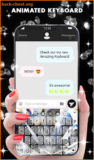 Diamond Live Wallpaper & Animated Keyboard screenshot