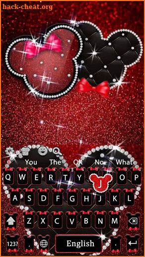 Diamond Mickey Love keyboard theme. screenshot