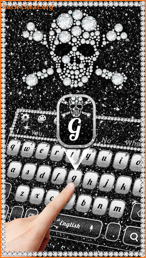 Diamond RIP Skull Keyboard Theme screenshot