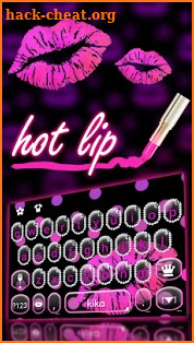 Diamond Sexy Pink Lip Keyboard Theme screenshot