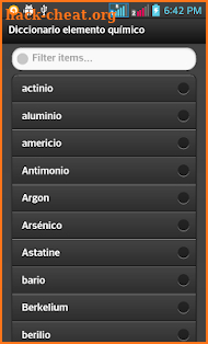 diccionario Quimica screenshot