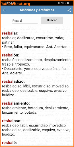 Diccionario Sinónimos y Antónimos Español screenshot