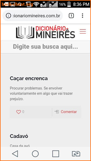 Dicionário Mineirês screenshot